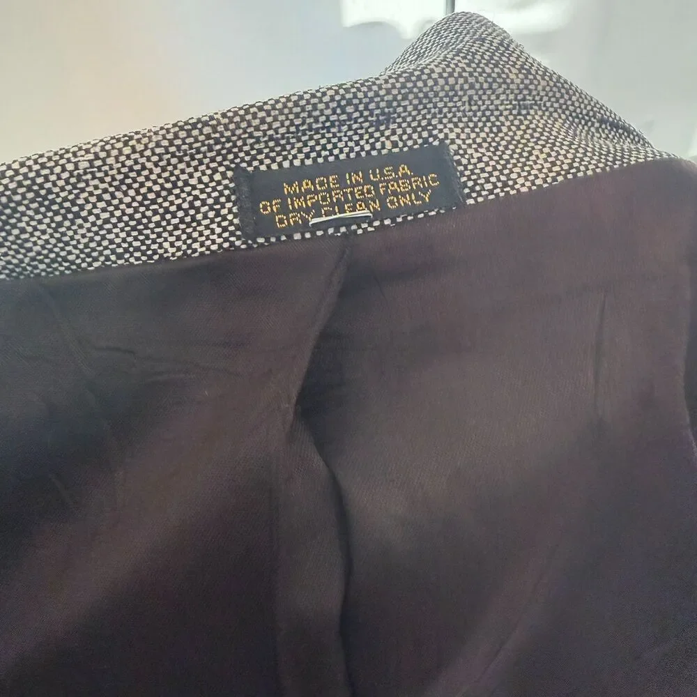 Vtg Robert Stock Blazer Jacket Mens 41R Gray Notch Lapel Single Breasted Formal‎